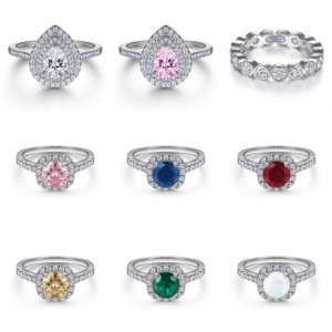 Bague de Fiançailles et d'Anniversaire de Luxe pour Femme en Argent Sterling 925 Plaqué Rhodium avec Zircons Sertis, Idéale pour Cadeau ou Fête - Product Image 2