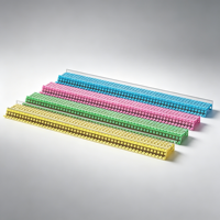 Poussoir de tuiles de mahjong américain en acrylique coloré à rainures, support magnétique 2-en-1 de 17,5 pouces pour jeu