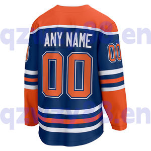 Maglie da Hockey su Ghiaccio Edmonton Personalizzate all'Ingrosso, 100% Poliestere, Alta Qualità, Abbigliamento Sportivo Casual per Uomo, Nomi delle Squadre e dei Giocatori Ricamati - Product Image 4