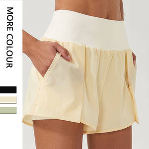 Ropa DE <span class=keywords><strong>TENIS</strong></span> económica de diseño personalizado amigable con la piel Ropa Deportiva De <span class=keywords><strong>Mujer</strong></span> Color de contraste dos en uno Pantalones cortos deportivos calientes - Product Image 3