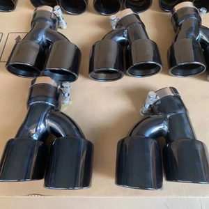 Квадратные выхлопные трубы для BMW5 18-23 серии G30 G38 525i 528i 530i из нержавеющей стали, титановый сплав - Product Image 5