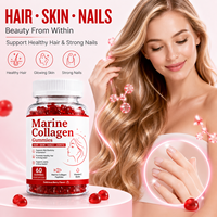 Gummies de collagène marin avec biotine et vitamines pour la santé des cheveux, de la peau, des ongles et des articulations – Marque privée, vente en gros, OEM, ODM