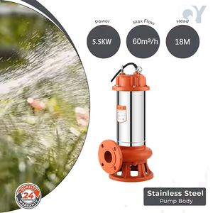 ปั๊มน้ำเสียและน้ำเสียที่มีกำลังสูง5.5KW ได้รับการออกแบบมาสำหรับน้ำใส - Product Image 3