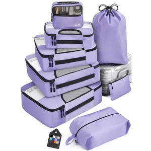 Sacos de compressão para roupas de viagem por atacado, cubos portáteis para embalagem de bagagem de viagem
