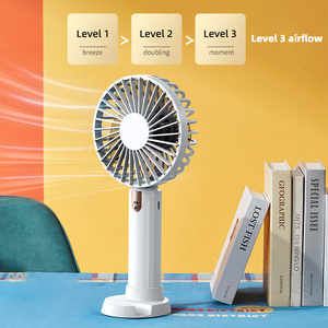 Ventilateur portable sans fil pour bureau et extérieur, 3 vitesses, faible bruit, avec support de téléphone, ventilateur de bureau portatif - Product Image 6