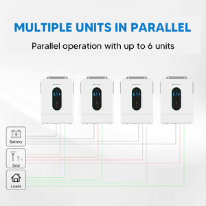New Arrival 48v 10kw 12kw 120V 240V Pure Sine Wave Off Grid 8kw 5kw Split Phase <b>Solar</b> Hybrid Parallel <b>Kit</b> GES48120M220-500P Sing - Product Image 3