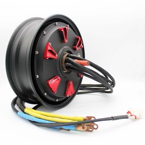 Kit de conversion étanche IP67 avec moteur de moyeu sans balais à aimant de 12 pouces 48-72V 15KW pour scooter, cyclomoteur, moto YM-ZX-15KW à couple élevé - Product Image 1