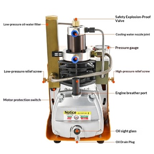 Bomba de Aire Eléctrica de Alta Presión DIDEEP de Grado <span class=keywords><strong>Industrial</strong></span> para <span class=keywords><strong>Buceo</strong></span>, 40MPa, Acero Inoxidable, 4L, Inflador Pequeño con Filtro, Inodoro - Product Image 3