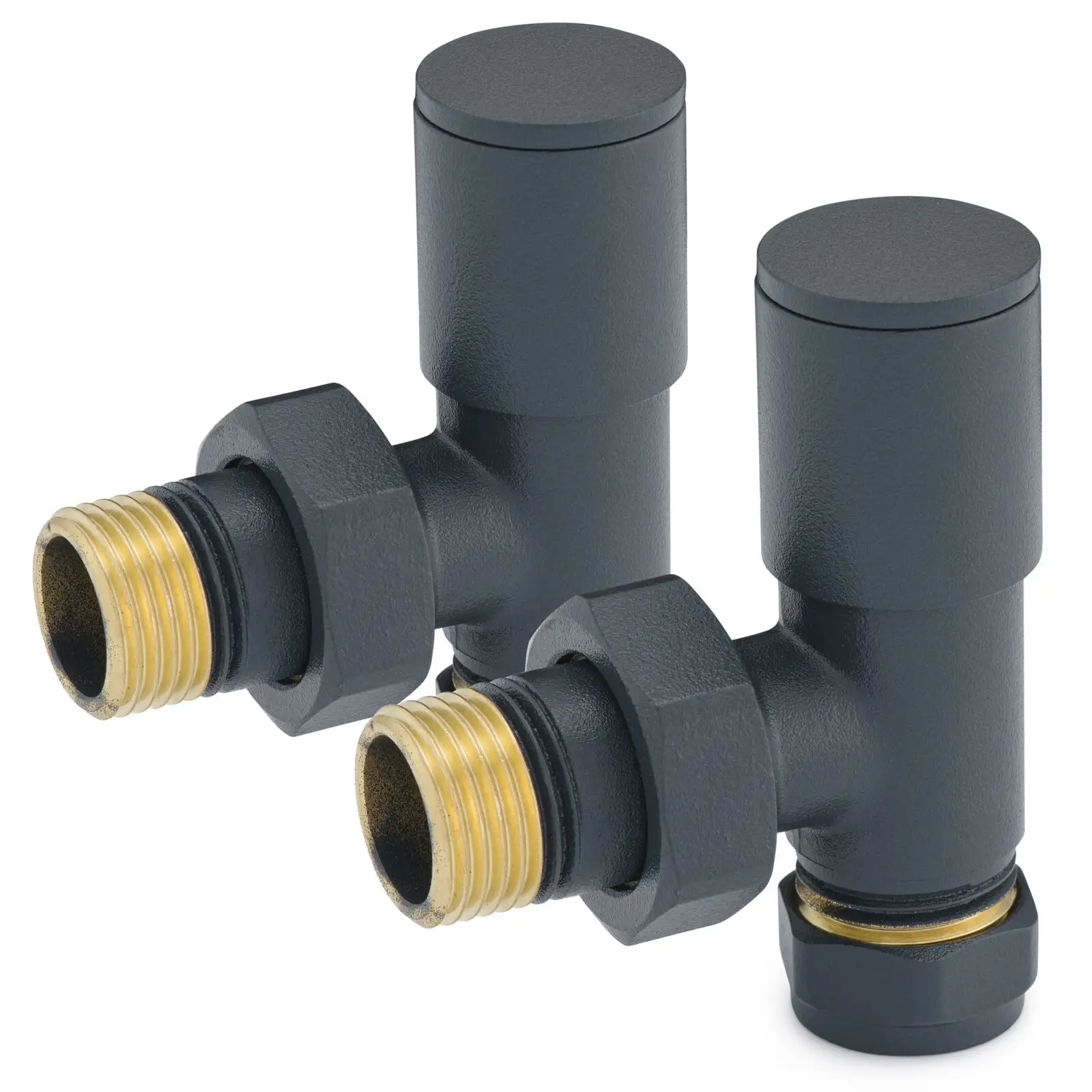 Hot Sale DN15 DN25 Anthracite Black Thermostatic Radiator Valves TRV 15mm*1/2