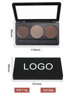 Bronze Augenbrauen-Palette Private Label 3-in-1 Augenbrauen-Lidschatten-Konturpuder-Palette Augenbrauen-Set