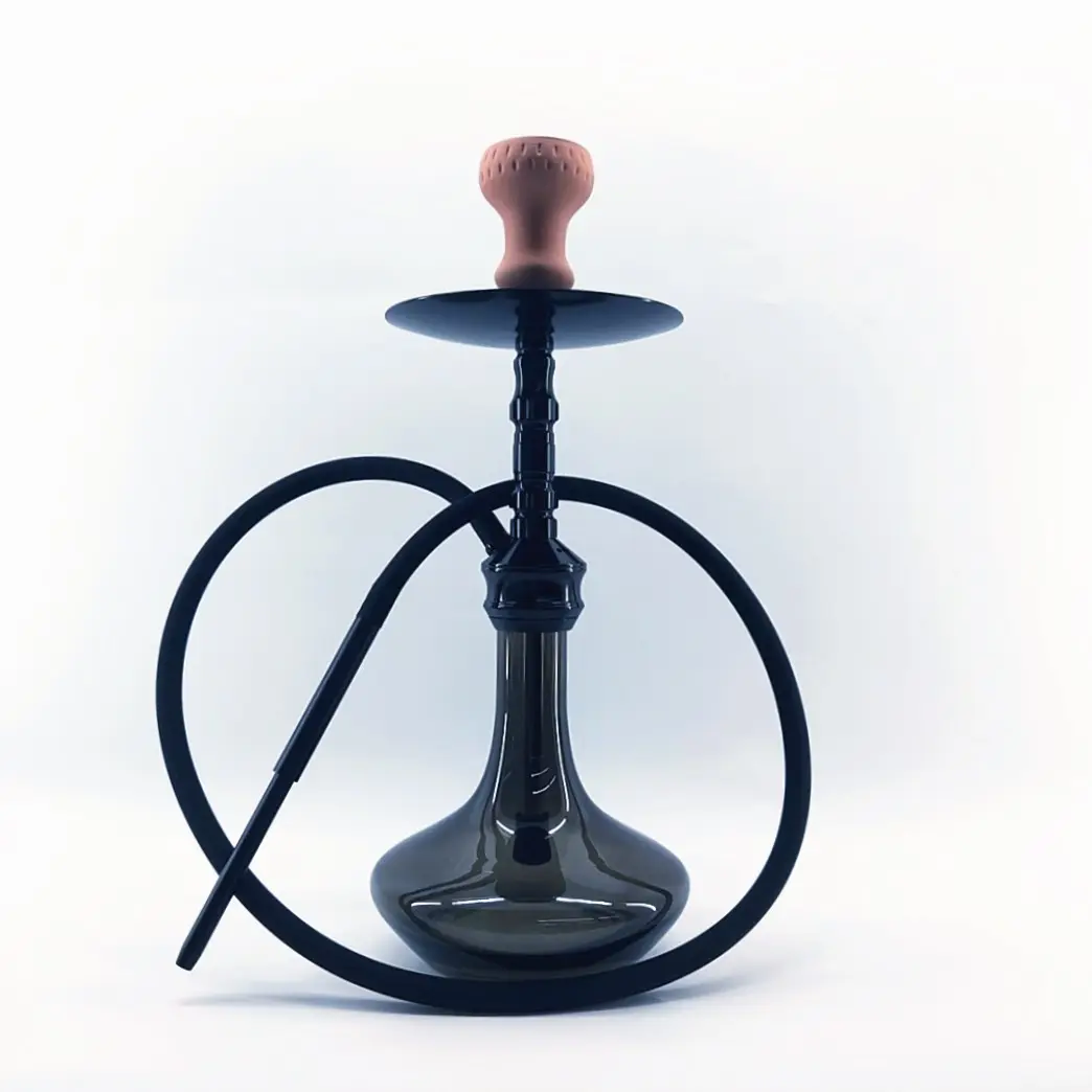 25CM Hauteur Soufflé À La Bouche Allemand Narguilé Shisha Avec Écologique Narguilé Couleur Points Vase En Verre Pour Shisha Fumer