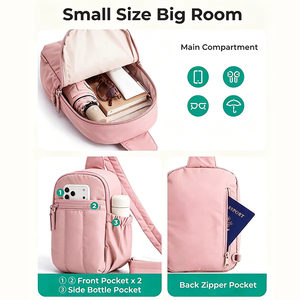 Sac bandoulière matelassé en nylon exquis, sac à bandoulière rembourré sophistiqué, sac de poitrine léger et imperméable pour femme, vente en gros - Product Image 2