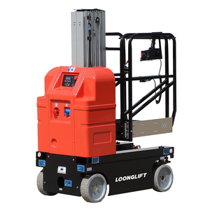 Chariot élévateur vertical électrique complet pour la manutention en hauteur, 300 kg, hauteur 4,5 m, batterie 24 V, roues hydrauliques en PU, garantie 1 an - Product Image 1