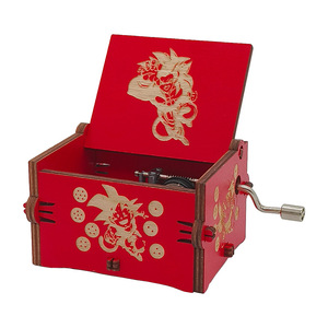 Boîte à musique miniature à manivelle, thème dessin animé moderne, effet bois, logo gravé, 'you Are My Sunshine', cadeau populaire pour anniversaire <span class=keywords><strong>et</strong></span> Noël - Product Image 5