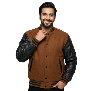 Men's Fashionable <b>High</b> Quality Varsity Jackets Breathable Custom Street Wear CollegeBaseballjacket for men - Product Image 1