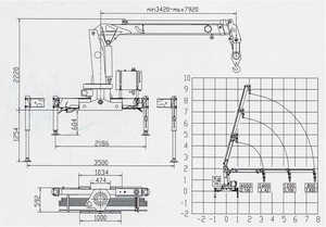 Camion de grue monté par camion droit de bras de charge évaluée de SINOTRUCK 6x4 8x4 8-12Ton - Product Image 5