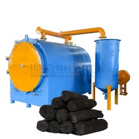 Nouveau 1-7ton Horizontal biomasse brûleur charbon cornue four briquette bois charbon de bois carbonisation four en vente