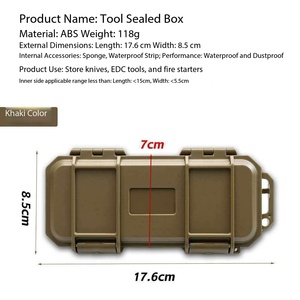 DFK01 Waterproof Dustproof Hard EDC Storage Box ABS Protective Tool Carry Case Custom Foam Interior For Outdoor <b>Knives</b> - Product Image 4