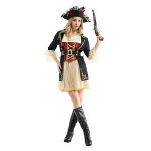 Costumes de <span class=keywords><strong>pirate</strong></span> pour adultes pour Halloween, déguisement féminin avec ceinture, chapeau et accessoires, jeu de rôle, déguisement de <span class=keywords><strong>pirate</strong></span> - Product Image 5