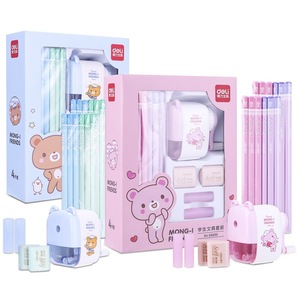 Deli Student Stationery Set 68896 Gift Box With Pencil Sharpener And Erasers For Kids And Students - Product Image 5