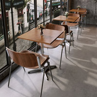 Kombinasi Meja Sofa dan Kursi Gaya Industrial Marine Birch Sillas untuk Kedai Internet, Ruang Makan, Restoran
