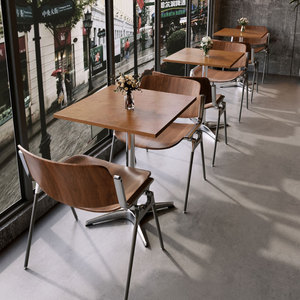 Conjunto <span class=keywords><strong>de</strong></span> Mesa y <span class=keywords><strong>Sillas</strong></span> <span class=keywords><strong>de</strong></span> Estilo Industrial, <span class=keywords><strong>Sillas</strong></span> <span class=keywords><strong>de</strong></span> Abedul Marino para Cafetería, Restaurante o Comedor - Product Image 2