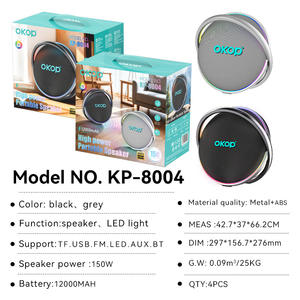 OKOP8004 Haut-parleur Bluetooth sans fil à haute puissance 120W avec lumière ambiante RGB et longue autonomie de batterie pour utilisation en extérieur - Product Image 5