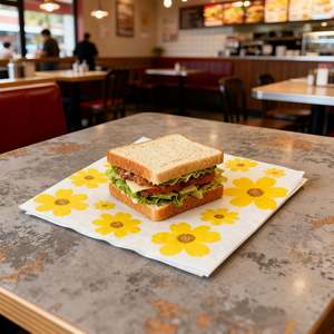 Papel para Hamburguesas, Papel Encerado Antigrasa, Papel para Sándwiches con Logotipo Personalizado, Papel para Hornear de Grado Alimenticio, Papel para Rollos de Pollo de Cocina - Product Image 1