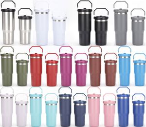 Insulated Coffee Travel Tumbler with Handle Grip, 30oz Stainless Steel Cup for Car Outdoor and Daily Drinks - Product Image 4