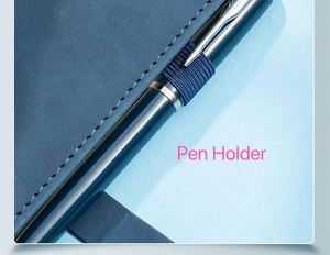 Agenda Premium Personalizada con Cubierta de Cuero Azul, Caja de Regalo, Cuaderno Magnético con Recambio y Set de Memoria USB - Product Image 6