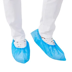 신발 커버 미끄럼 방지 CPE 플라스틱 파란색 일회용 CPE 신발 발 커버 OEM
