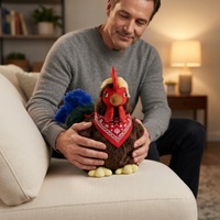 Jouet en peluche personnalisé, coq en peluche, jouet doux avec rembourrage en polyester et coton PP