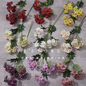 Fleurs artificielles Yixuan, bouquets en soie, décoration de mariage et de la maison, arrangements floraux en plastique - Product Image 1