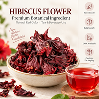 Pemasok Bahan Baku Teh Bunga Hibiscus Kering Grosir Kemasan Kustom Label Pribadi