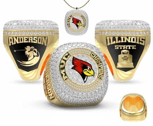 แหวนแชมป์เบสบอลเยาวชนแบบกำหนดเองปี 2026 ชุบทองฝังคริสตัลสำหรับวันครบรอบ - Product Image 1