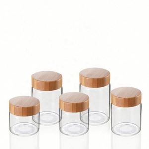 Contenedor de Almacenamiento de Alimentos Hermético de Vidrio Borosilicato de Alta Calidad al por Mayor con Tapa de Bambú y Cubierta, Capacidad de 201-300 ml, Ecológico - Product Image 4