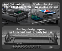 Nieuwe 1000 Opvouwbare Computer Monitor Stand 90 Graden Tilt Snel Opladen Draadloos Opladen Usb Interface Desktop Cleaning Master