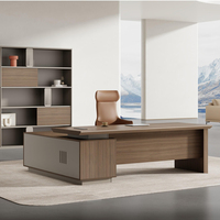 Bureau de direction en bois moderne et élégant personnalisé, table de bureau classique pour patron ou président, mobilier de bureau