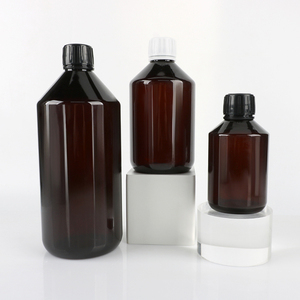 2026 Wholesale 250ML 500ML 1000ML Amber PET Cylinder Industrial Use Brown <b>Pill</b> <b>Bottle</b> For Skin Hydrolat - Product Image 3