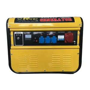 Generador eléctrico con batería recargable trifásico, potencia de 5kw, 5 kva, 220v, 380v, 50hz