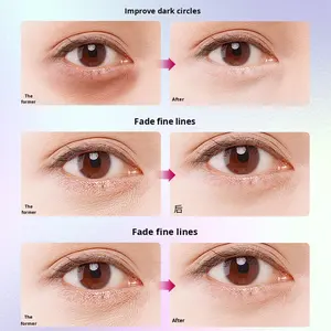 Patchs pour les yeux en silicone raffermissant en gros, tranches fines, hydratants, réduisant les rides des yeux, collagène, correcteur, rose - Product Image 2