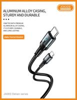 Câble de charge rapide JOKADE en gros, USB-C vers USB-C 100W, coque métallique, pour smartphone