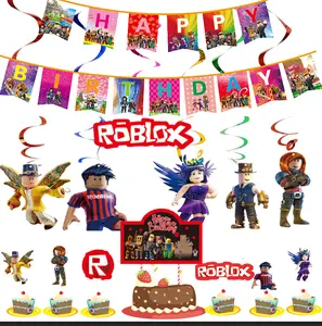 kağıt bardak doğum günü Suppliers-Parti Roblox şekil doğum günü partisi sofra takımı kağıt tabak bardak peçete Video oyunu parti dekorasyon çocuklar için doğum günü
