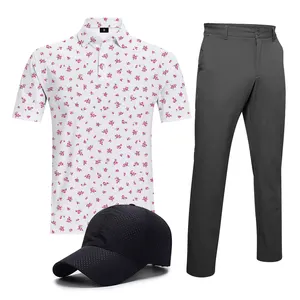 Grosir Kualitas Tinggi Polo Olahraga Golf Kemeja Celana Topi Golf Memakai Pakaian Pakaian Set Pakaian