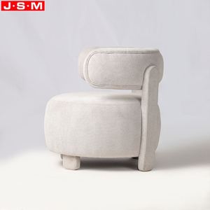 Silla decorativa de lujo de alta calidad para dormitorio, sala de estar italiana, silla de ocio Sherpa tapizada en <span class=keywords><strong>blanco</strong></span> - Product Image 3
