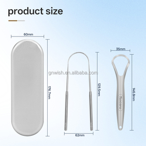 Kit de Cuidado Bucal Tocare, Juego de Limpiador de Lengua de Acero Inoxidable con Cepillo de Dientes de Bambú, Herramientas de Limpieza Dental Portátiles para Viaje - Product Image 2