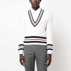 Vente en gros de pulls tricotés classiques en laine mélangée classiques à col en V pour hommes, pull d'hiver épais et chaud de haute qualité - Product Image 1