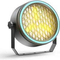 Projecteur PAR COB Super Lumineux PKnight 100W Or DMX512 à Activation Sonore et Contrôle Automatique IP65 en Alliage d'Aluminium, Éclairage de Scène DJ Dimmable