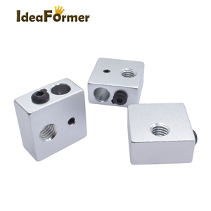 新しい3DプリンターMK押出機加熱ブロック (アルミニウム) FDMプリンターサーミスタとケーブル付き - Product Image 1