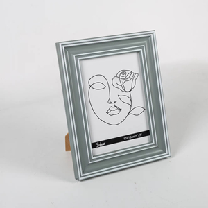 Bán buôn tùy chỉnh trừu tượng thiết kế hiện đại màu xám trắng 4x6 <span class=keywords><strong>5x7</strong></span> inch bảng hiển thị hình ảnh đứng khung nhựa - Product Image 2